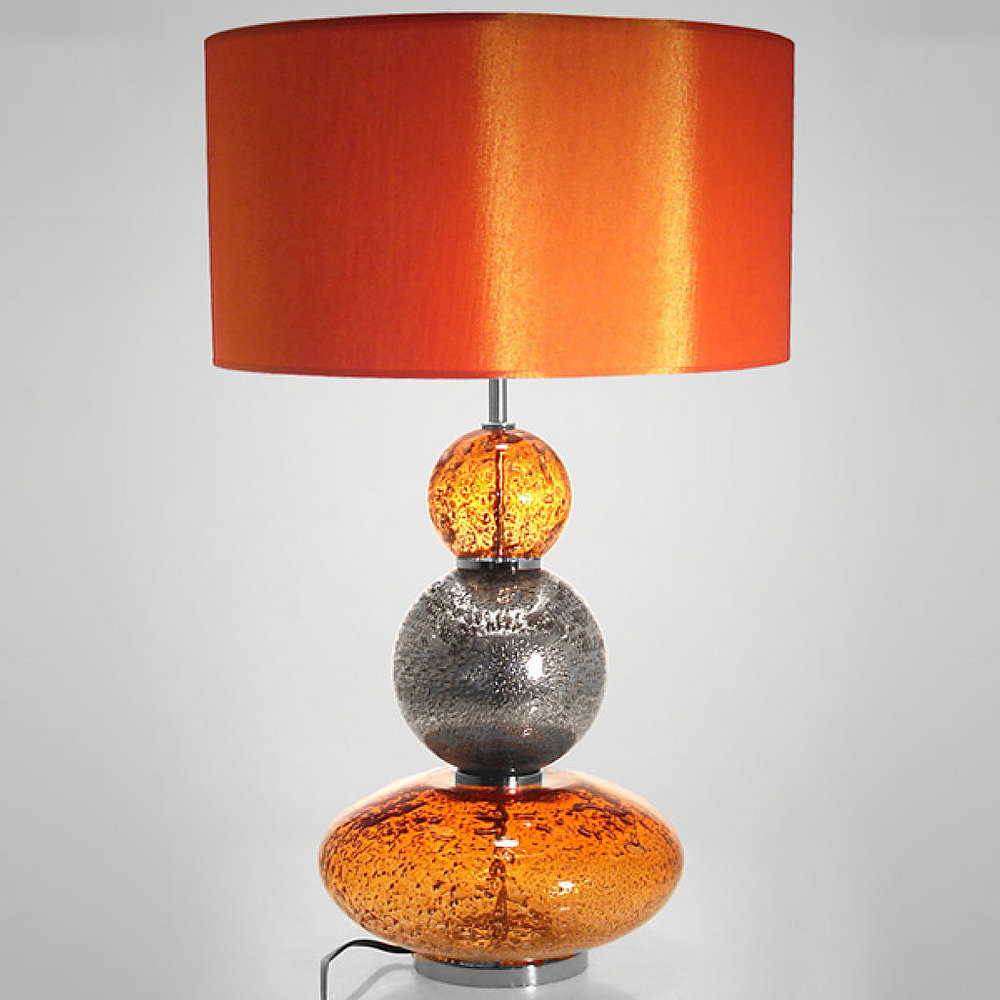 Lampe de table Volcanique 3B orange - L'art de la Table, une passion.